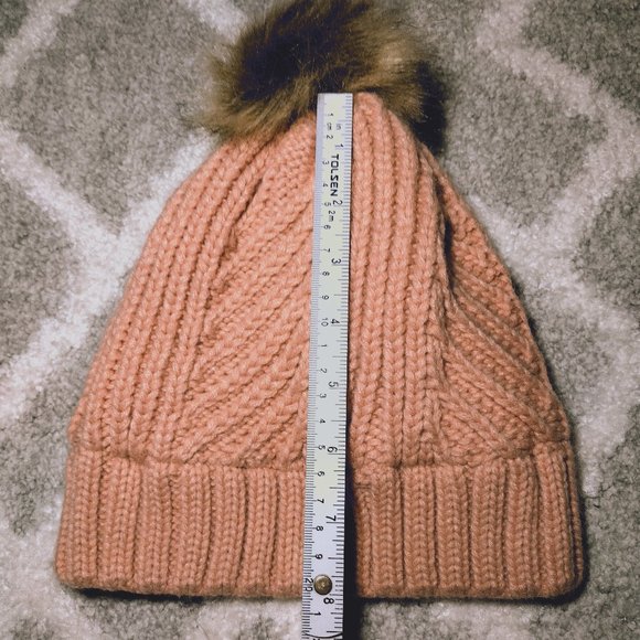Chaos Women's Pink Knitted Thermal Pom Beanie - Picture 5 of 5